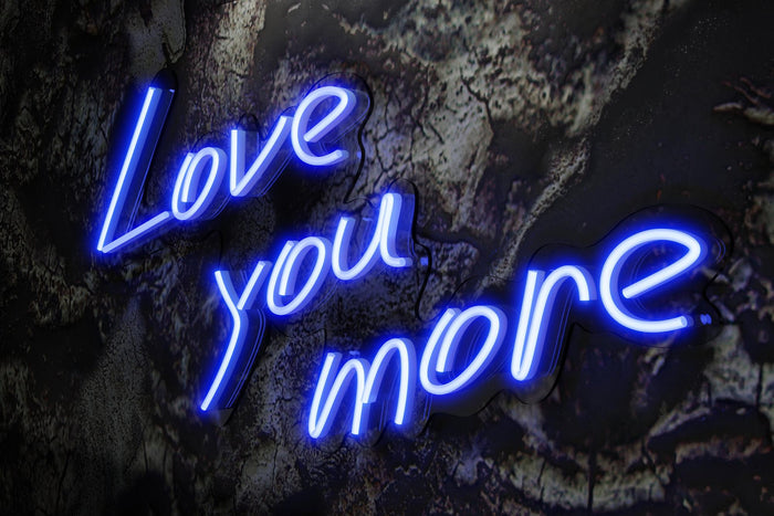 Love you more neon sign - sign neon - custom neon sign - neon sign custom - neon light - custom neon light - cheap neon lights - custom neon