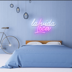 La Vida Loca - Neon Sign, Bedroom sign, Home Decorations, childrens room