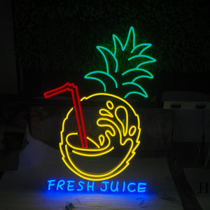 Bar neon sign Custom neon sign for bar decor and shop decor Cocktails neon fresh juice neon mile shakes neon