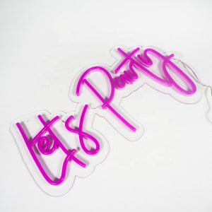 Custom "Lets Party" Neon Sign