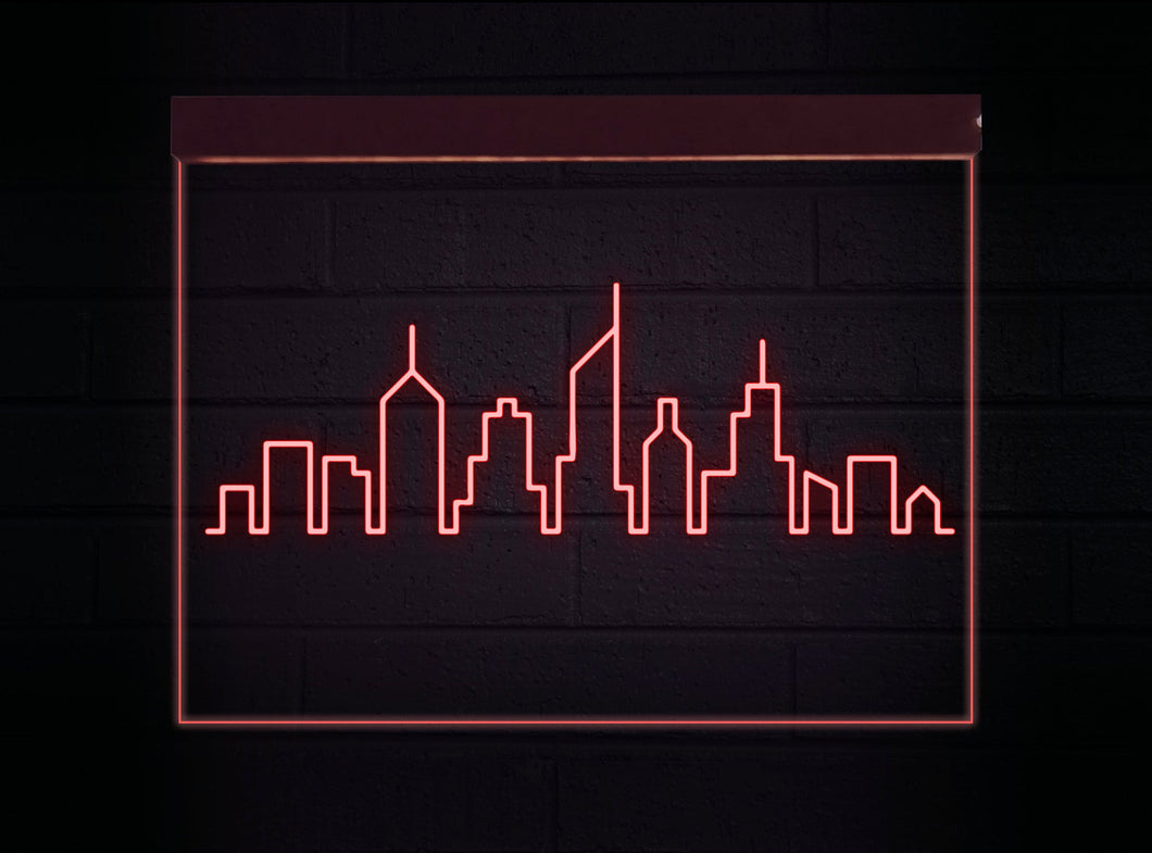 City neon sign