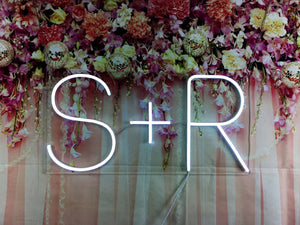 Lover Neon Sign A+B A&B Name Neon Sign Wedding Flex Led Neon Light Lover Custom Led Neon Sign Bridal Shower Engagement Party