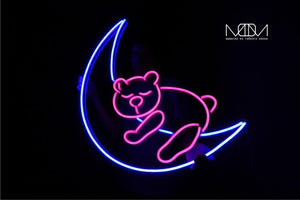 Panda on the moon LED Neon Sign, neon lamp