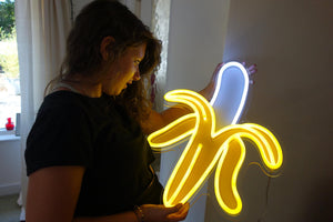 banana neon sign