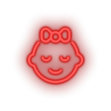 Charger l&#39;image dans la galerie, red infant family children bow child girl kid baby led neon factory
