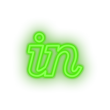 Charger l&#39;image dans la galerie, green invision social network brand logo led neon factory