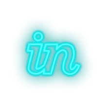 Charger l&#39;image dans la galerie, ice_blue invision social network brand logo led neon factory