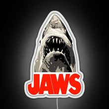 Charger l&#39;image dans la galerie, JAWS Great White Shark RGB neon sign white 