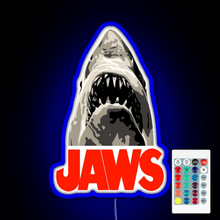 Charger l&#39;image dans la galerie, JAWS Great White Shark RGB neon sign remote