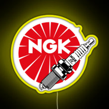 Charger l&#39;image dans la galerie, JDM Spark Plugs NGK Racing RGB neon sign yellow