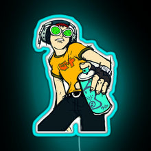 Charger l&#39;image dans la galerie, Jet set radio beat RGB neon sign lightblue 