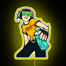 Charger l&#39;image dans la galerie, Jet set radio beat RGB neon sign yellow