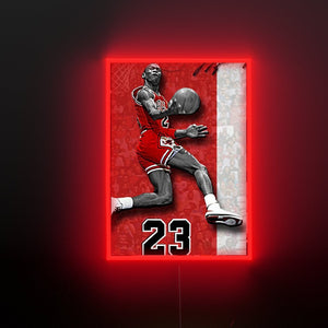 Michael Jordan 23 dunking neon sign