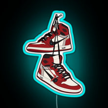 Charger l&#39;image dans la galerie, Jordan1 Retro Sneakers RGB neon sign lightblue 