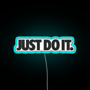 just do it RGB neon sign lightblue 