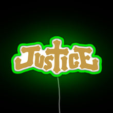 Charger l&#39;image dans la galerie, Justice electro music logo RGB neon sign green