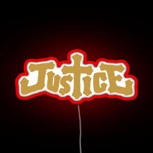 Charger l&#39;image dans la galerie, Justice electro music logo RGB neon sign red