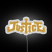 Charger l&#39;image dans la galerie, Justice electro music logo RGB neon sign white 
