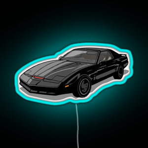 Knight Rider KITT Car RGB neon sign lightblue 