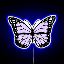 Charger l&#39;image dans la galerie, lavender butterfly RGB neon sign blue