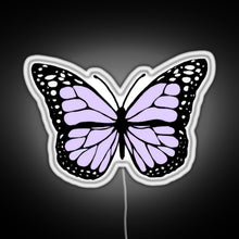 Charger l&#39;image dans la galerie, lavender butterfly RGB neon sign white 