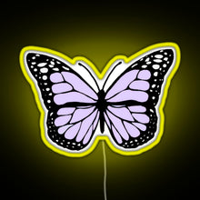 Charger l&#39;image dans la galerie, lavender butterfly RGB neon sign yellow