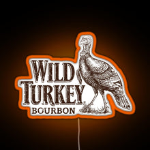 Charger l&#39;image dans la galerie, Lawrenceburg Wild Turkey Bourbon RGB neon sign orange