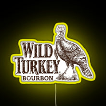 Charger l&#39;image dans la galerie, Lawrenceburg Wild Turkey Bourbon RGB neon sign yellow