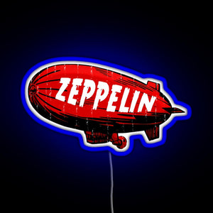 Led Zepelin Vintage VMsTp RGB neon sign blue