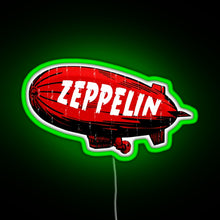 Charger l&#39;image dans la galerie, Led Zepelin Vintage VMsTp RGB neon sign green