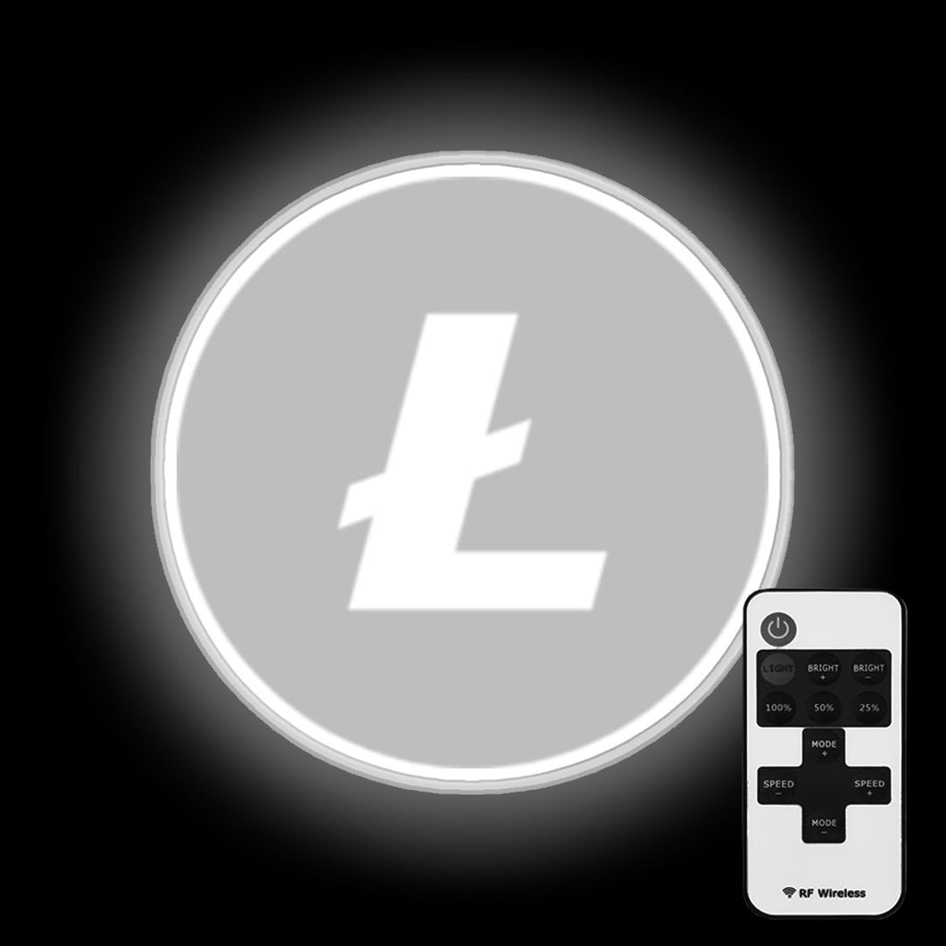 Litecoin neon sign