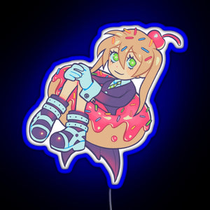 Maka Donut RGB neon sign blue