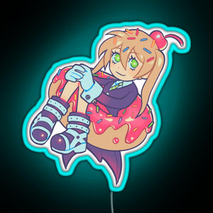 Maka Donut RGB neon sign lightblue 