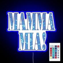 Charger l&#39;image dans la galerie, Mamma Mia disco RGB neon sign remote