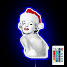 Charger l&#39;image dans la galerie, Marilyn Monroe Christmas Santa Marilyn RGB neon sign remote