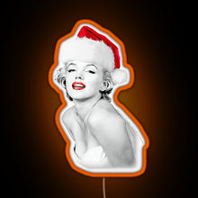 Charger l&#39;image dans la galerie, Marilyn Monroe Christmas Santa Marilyn RGB neon sign orange