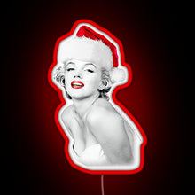 Charger l&#39;image dans la galerie, Marilyn Monroe Christmas Santa Marilyn RGB neon sign red
