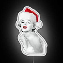 Charger l&#39;image dans la galerie, Marilyn Monroe Christmas Santa Marilyn RGB neon sign white 