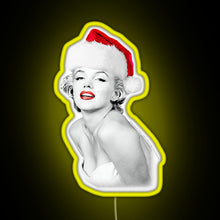 Charger l&#39;image dans la galerie, Marilyn Monroe Christmas Santa Marilyn RGB neon sign yellow