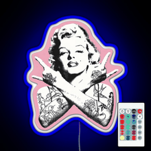 Charger l&#39;image dans la galerie, Marilyn Monroe RGB neon sign remote