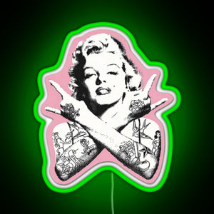 Marilyn Monroe RGB neon sign green