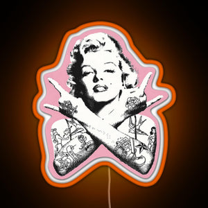 Marilyn Monroe RGB neon sign orange