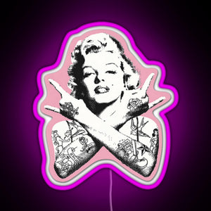 Marilyn Monroe RGB neon sign  pink