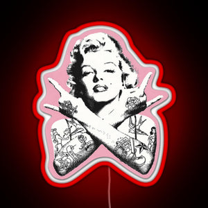 Marilyn Monroe RGB neon sign red
