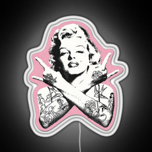 Marilyn Monroe RGB neon sign white 