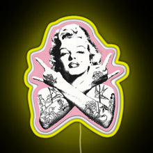 Charger l&#39;image dans la galerie, Marilyn Monroe RGB neon sign yellow