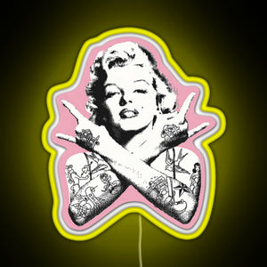 Marilyn Monroe RGB neon sign yellow