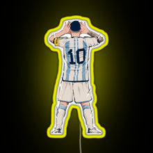 Charger l&#39;image dans la galerie, Messi vs Netherlands World Cup Qatar 2022 RGB neon sign yellow