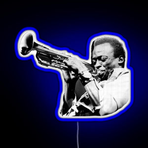 miles davis RGB neon sign blue