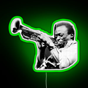 miles davis RGB neon sign green